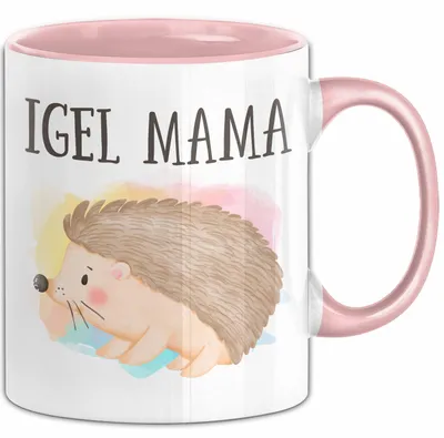 Produktbild von Igel Tasse Geschenk Igel Mama Geschenkidee Igel Besitzerin (Rosa)
