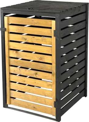 Productafbeelding van Houtcontainer - Afvalcontainerbox - Kliko-ombouw - Vuilnisbakopbergkast - Containerberging