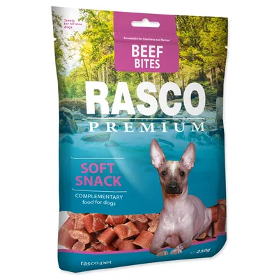 Zdjęcie produktu dla Przysmak Rasco Premium Beef Chunks 230g
