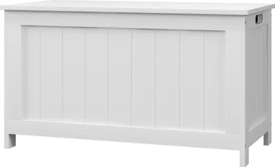 Produktbild von Aufbewahrungsbox Aufbewahrunskiste Spielzeugtruhe, MDF, 2 Griffe, 81 x 40 x 46 cm, Weiß