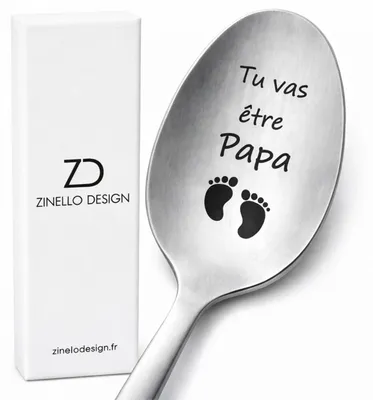 Teelöffel zur Schwangerschaftsankündigung für Väter, 15,5 cm, Edelstahl