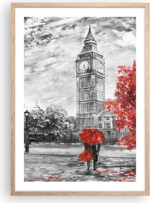 Produktbild von Gerahmtes Poster - Rahmen in heller Eiche - London Bus - 50x70 cm - Wand Bild - Wanddeko - Wandbilder - Kunstposter - Wandposter - Bilderrahmen - Bilder - Kunstdruck - Wandbild - P2NPA50x70-3866