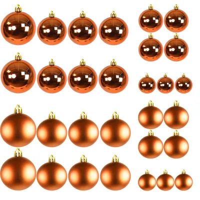 30tlg. Weihnachtskugeln Baumkugeln Sortiment Ø 4/5/6/7cm vers. Farben