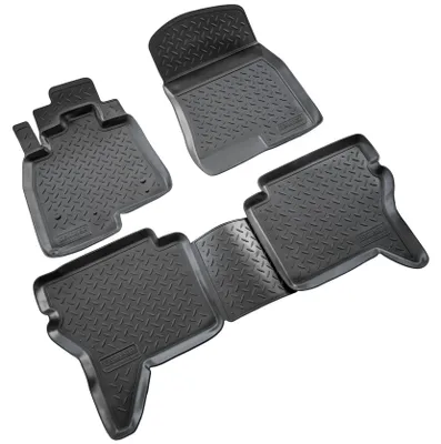 Produktbild von Gummi Fussmatten passend für Mitsubishi Pajero IV | V80 V90 | BJ 2007-2021 | passgenau