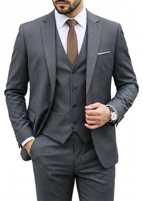 Immagine prodotto di Completo da uomo Hihawk, composto da 3 pezzi, realizzato in tessuto elasticizzato, taglio slim fit, colore: [colore]