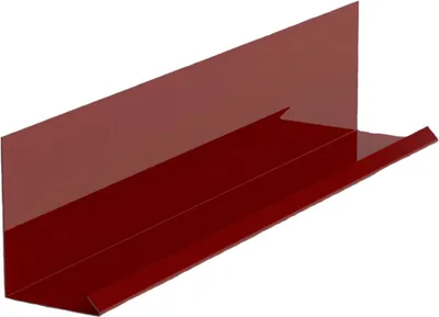 Zdjęcie produktu dla Obróbka blacharska w połączeniu z listwą maskującą RS 200, 3 bm, Prefalz gładka, ciemnoczerwona P.10 RAL 3009
