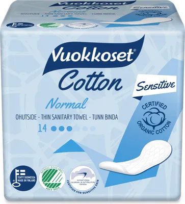 Produktbild von Vuokkoset - Monatsbinde normal - 14 Stück