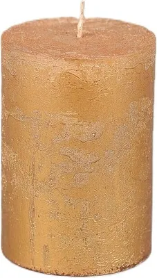 Produktbild von Rasteli Luz Your Senses Stump Kerze Gold D 7 cm H 10 cm pro 2 Stück