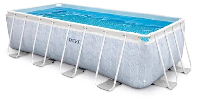 Produktbild von INTEX 26780GN - Prism Frame Pool - Chevron (400x200x100cm) Aufstellpool Pool Gartenpool