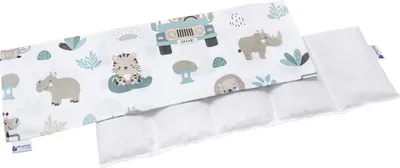 Immagine prodotto di Medi Partners cuscino di pietra ciliegia 60x20cm 800g 100% cotone 5 camere cuscino di pietra ciliegia grande eco natura cuscino di calore terapia del freddo sfoderabile (Mint Zoo)