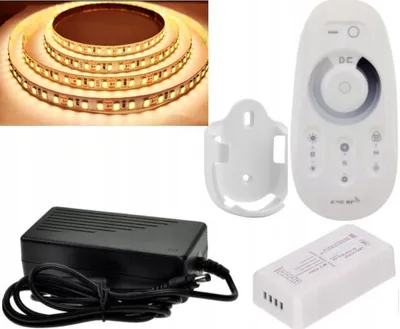 Image de Omako Kit Bande LED 5m Blanc Chaud 2835 RF Touch
