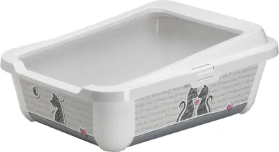 Image de Moderna Trendy Cat Litter Box Open + Rim Cats In Love