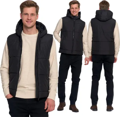 Immagine prodotto di Moraj | Gilet da uomo - Con cappuccio - Leggero - Stile urbano - Imbottito