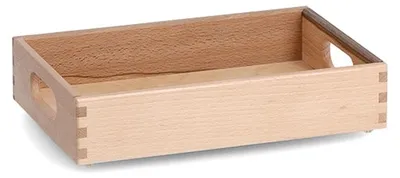 Immagine prodotto di Scatola multiuso Zeller, scatola in legno di faggio, laccata, adatta a contenere piatti, posate, ecc., 30 x 20 x 7 cm