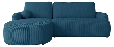Produktbild von MIRJAN24 Ecksofa Loridu Cord, Wohnzimmmer L-Form mit Schlaffunktion und Bettkasten (Farbe: Poso 05, Seite: Links)