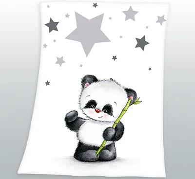 Produktbild von Fynn Panda Microfaserflausch-Decke, 75x100cm
