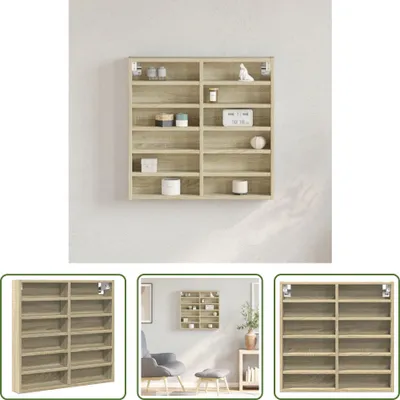 Obrázek produktu pro The Living Store vitrína Sonoma dub 60x8,5x58 cm materiál na bázi dřeva