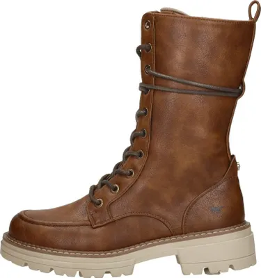 Image de Mustang Veterschoenen Hoog Veterschoenen Hoog - cognac - Maat 43