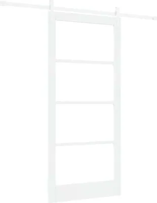 Produktbild von vidaXL Schiebetür ORKDAL Weiß 93 x 202 cm Massivholz Kiefer und Glas