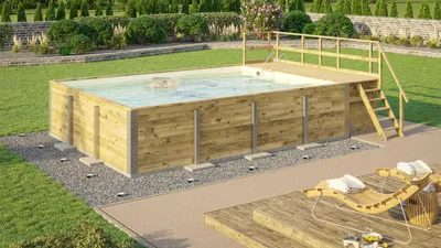 Produktbild von Massivholzpool 595 Gr.2 Sand B x T x H 500 x 650 x 203