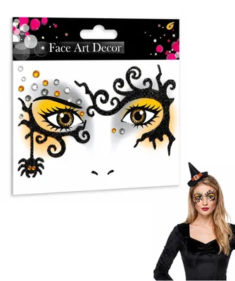 Hexen-Gesichtstattoos, 1 Set, wasserbasiert, nicht giftig, sicher