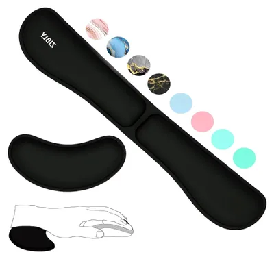Produktbild von Ergonomisches Mauspad mit Handballenauflage und Tastaturauflage – Rutschfestes Mauspad aus Memory-Schaum für Büro, Home Office und Gaming