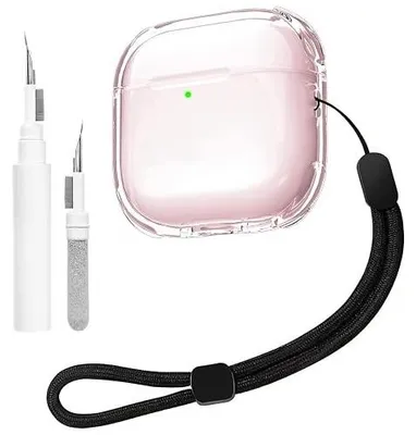 Zdjęcie produktu dla Etui przezroczyste airpods 5/4 tpu antyżółknące zestaw czyszczący