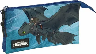 Obrázek produktu pro Safta 812546744 Como Entrenar A Tu Dragon Triple Pencil Case Blue Man Blue One Size