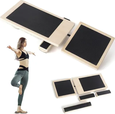 Produktbild von Fußstrecker aus Holz und multifunktionales Einbein-Balanceboard zur Verbesserung der Stabilität und zur Vorbeugung von Sportverletzungen