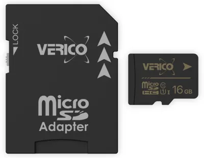 Produktbild von verico microSDHC Speicherkarte 16GB, Class 10, UHS-I, mit Adapter