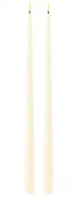 Produktbild von Deluxe Homeart Dinner-Stabkerzen LED mit Lack Cream (38cm) (2-teilig)