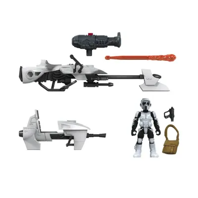 Produktbild von Star Wars Mission Fleet Biker Scout Speederbike Speeder-Rennen, Fahrzeug-Set, Star Wars, 4 Jahr(e), Kunststoff, Schwarz, Weiß