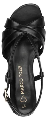 Produktbild von MARCO TOZZI Damen Sandale Slingback Queenie 2-28288-46, Größe:40 EU, Farbe:Schwarz