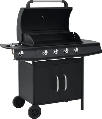Image de Vidaxl Barbecue à gaz 4+1 zone de cuisson acier noir