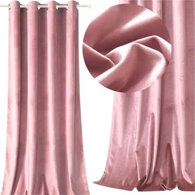 Immagine prodotto di Tenda di velluto su tende a rullo di velluto - rosa