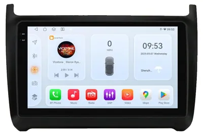 Produktbild von Auto-Multimedia-Player, Touchscreen-Funktionalität, Navigationssystem, kompatibel mit Polo 5 2008 - 2020, QS6 hinzufügen AHDC2