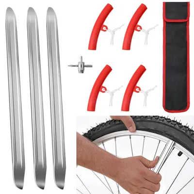 Productafbeelding van Bandenlichters set - Bandenlichter 28 cm - Velgbeschermer - Bandenkoevoet 4 stuks - Met opbergtas