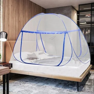 Produktbild von Famanu Mückennetz Pop-up mit doppeltem Eingang - 180 x 200 cm