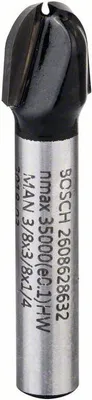 Produktbild von PRO Hohlkehlfräser, R 3/16", Schaft 1/4"