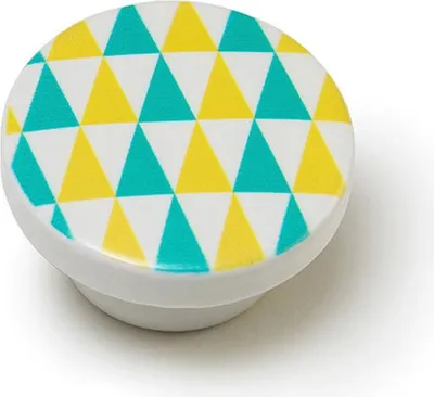 Obrázek produktu pro Blistr se 4 kulatými dřevěnými nábytkovými knoflíky modře lakovanými mod.e223 ø38mm rei