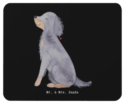Produktbild von Mr. & Mrs. Panda Mousepad Gordon Setter Lebensretter - Schwarz - Geschenk, Shetter, mousematte, Mauspad, Jagdhund, Mouse Pad, pc mausunterlage
