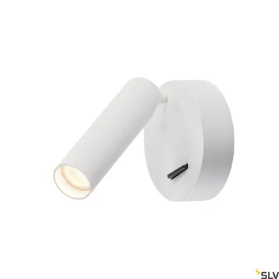 Produktbild von SLV 152341 KARPO 30 Single Spot Wand- u. Deckenleuchte rund weiss 7,5W LED 3000K mit Schalter