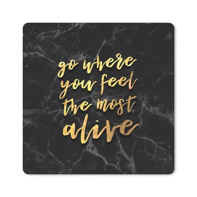 Produktbild von MuchoWow® Mauspad Mousepad Zitate - Leben - Marmor 20x20 cm - Mousepads - Maus Mat - Pad - Mausunterlage - Desk Mat - Bureauartikeln
