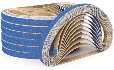 Immagine prodotto di Carta abrasiva a nastro, dimensioni 13 x 457 mm, confezione da 40 pezzi, grana 60, adatta per legno e metallo