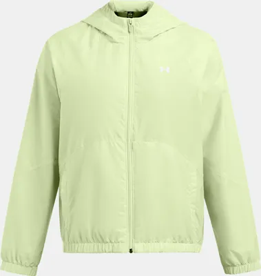 Imagen del producto de UNDER ARMOUR - Chaqueta cortavientos UA Sport, color verde retro/blanco, talla M