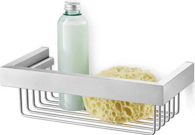 Image de ZACK 40371 "LINEA" panier de douche, acier inoxydable mat,2.76 by 10.43 by 5.12