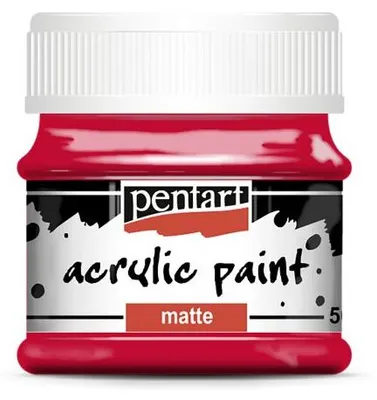 Obrázek produktu pro Akrylová barva matná PENTART 50 ml ČERVENÁ