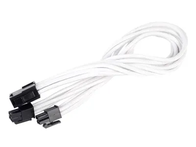 Produktbild von Silverstone 8pin - EPS12V 8pin(4+4), 0.3m, 0,3 m, 8-pin(4+4) EPS12V, Männlich, Männlich, Weiß