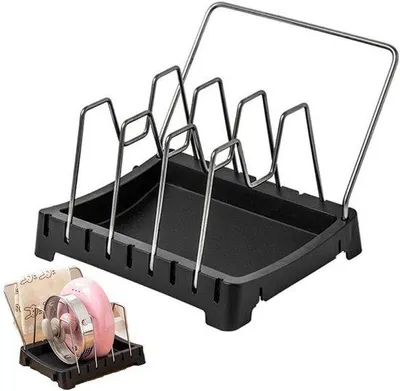 Produktbild von Küchenabdeckung Organizer Multifunktionales Topf Topf Abdeckung Halter Regal Schneidebrett Regal Organizer Küchenregal Organizer