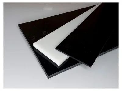 Produktbild von POM-Platte, 500 x 100 x 5 mm, schwarz, Zuschnitt